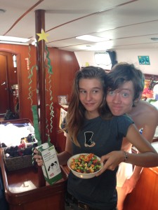 The wee darlings, Christmas morning, by the tree.