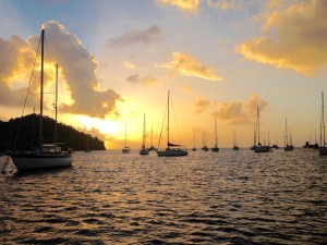 Sundown in Tyrrel Bay, Carriacou.