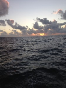 Daybreak, just off Martinique.