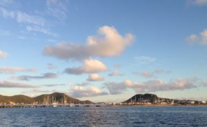 Simpson Bay Lagoon, with the Causeway Bridge in the foreground.